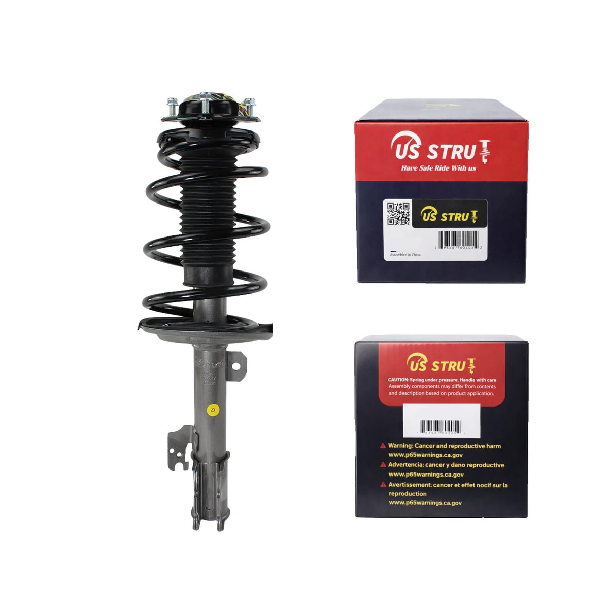 Front Driver Complete Strut & Shock Assembly for 2011-2014 Toyota Sienna AWD