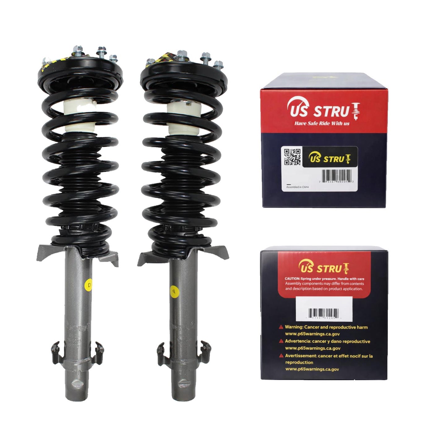 Front Pair Complete Strut & Shock Assembly for 2008-2012 Honda Accord