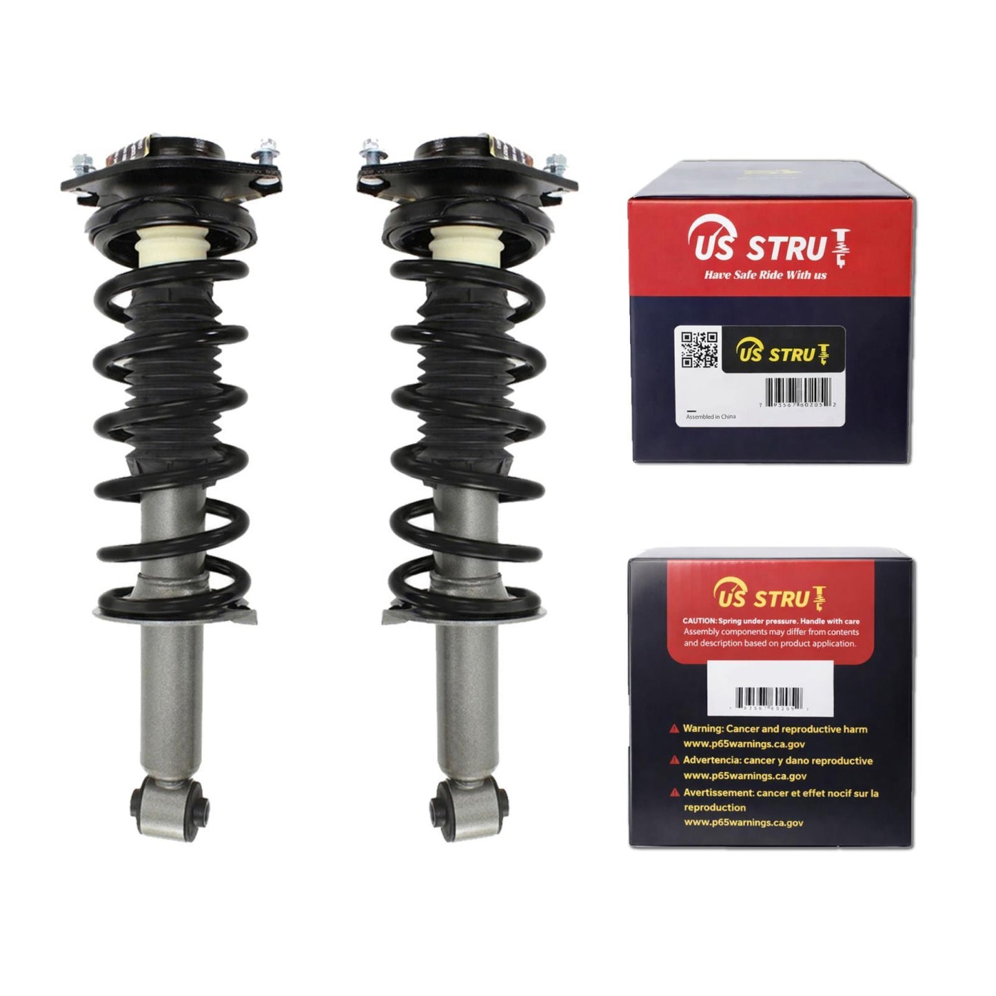 Front Pair Complete Strut & Shock Assembly for 2012-2016 Subaru Impreza