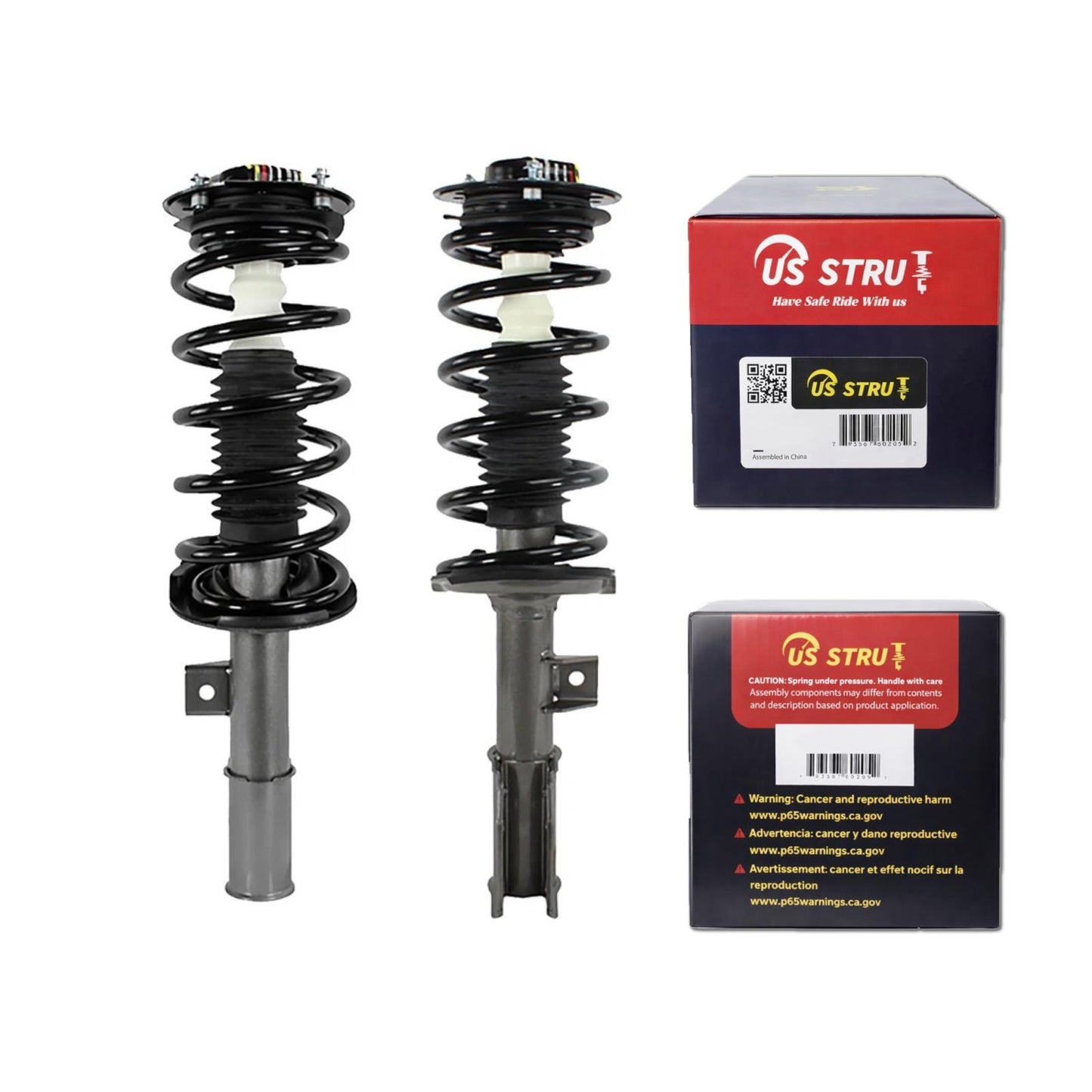 Front Pair Complete Strut & Shock Assembly for 2010-2017 Chevy Equinox