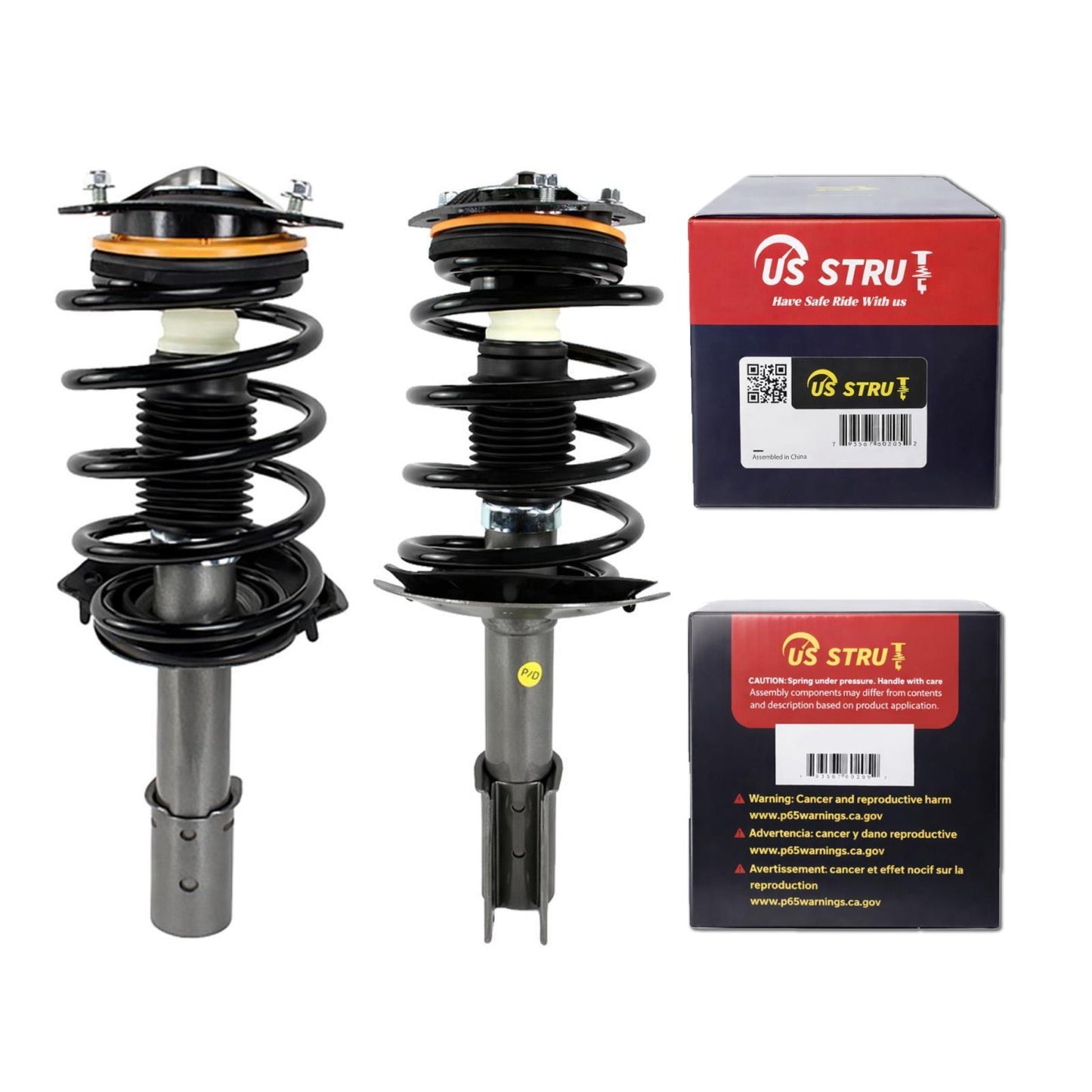 Front Pair Complete Strut & Shock Assembly for 2014-2016 Chevy Impala Limited