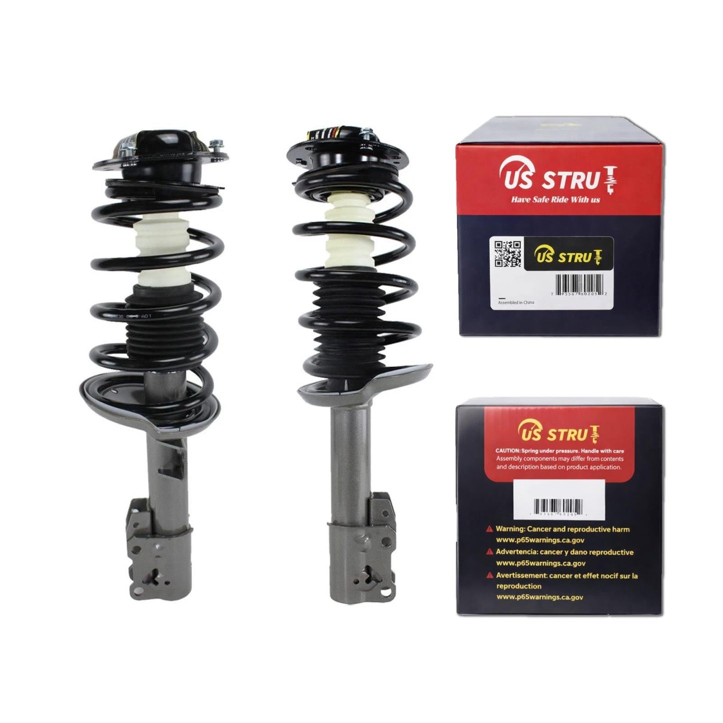Front Pair Complete Strut & Shock Assembly for 2007-2009 Saturn Aura