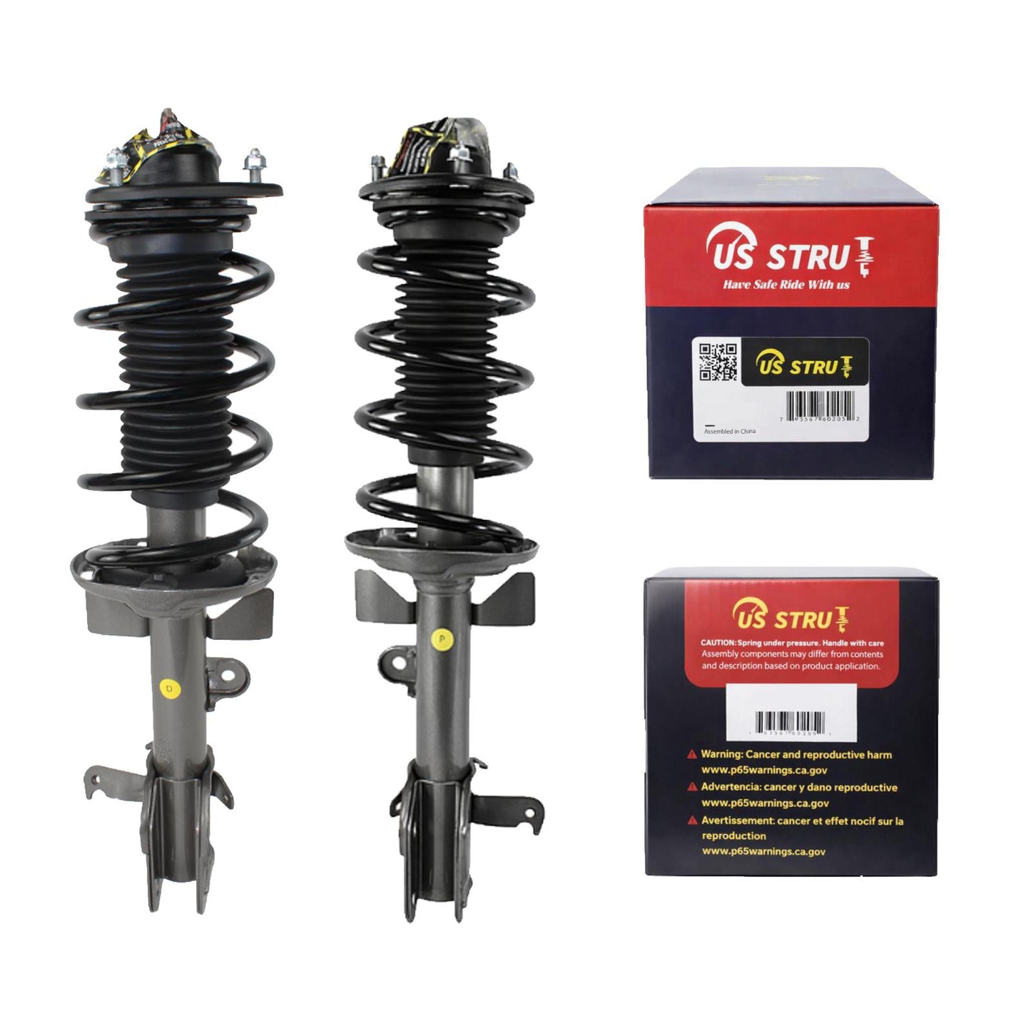 Front Pair Complete Strut & Shock Assembly for 2013-2017 Honda Odyssey 3.5L