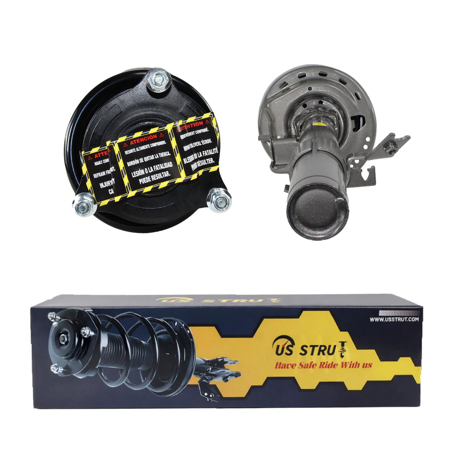Front Pair Complete Strut & Shock Assembly for 2014-2018 GMC Sierra 1500