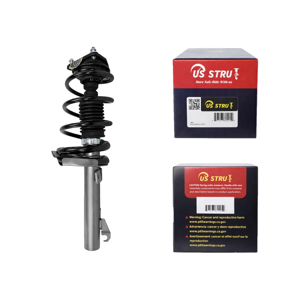 Front Driver Complete Strut & Shock Assembly for 2004-2013 Mazda 3