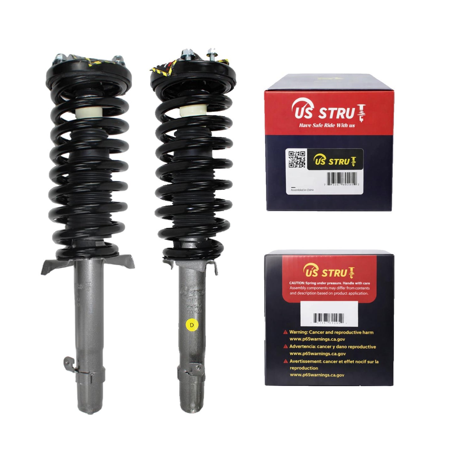 Front Pair Complete Strut & Shock Assembly for 2008-2012 Honda Accord