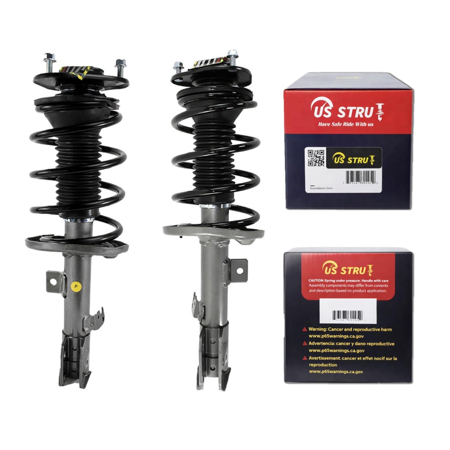 Front Pair Complete Strut & Shock Assembly for 2014-2019 Toyota Corolla