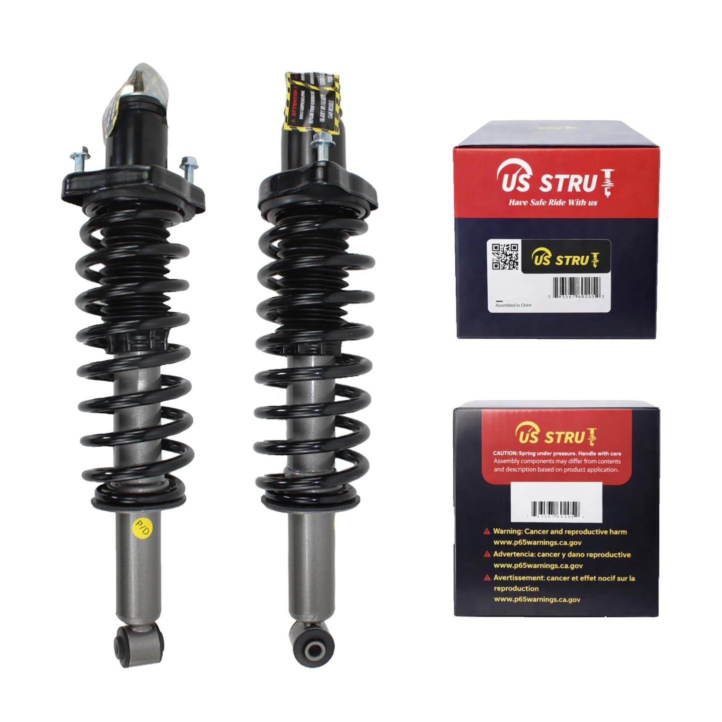 Front Pair Complete Strut & Shock Assembly for 2011-2017 Jeep Compass