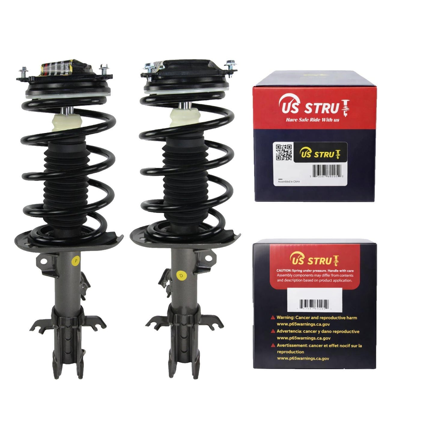 Front Pair Complete Strut & Shock Assembly for 2014-2019 Nissan Sentra