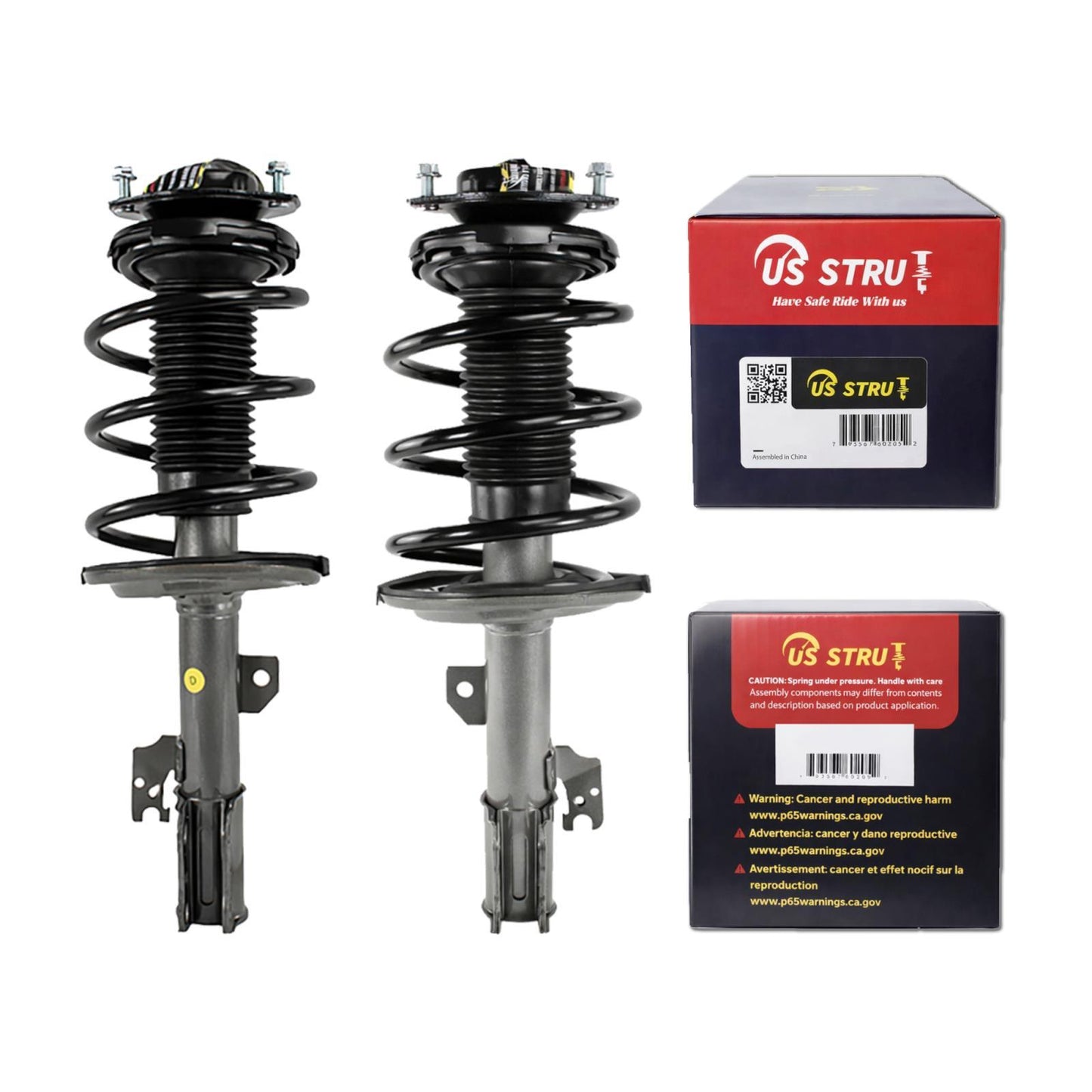 Front Pair Complete Strut & Shock Assembly for 2007-2011 Toyota Camry