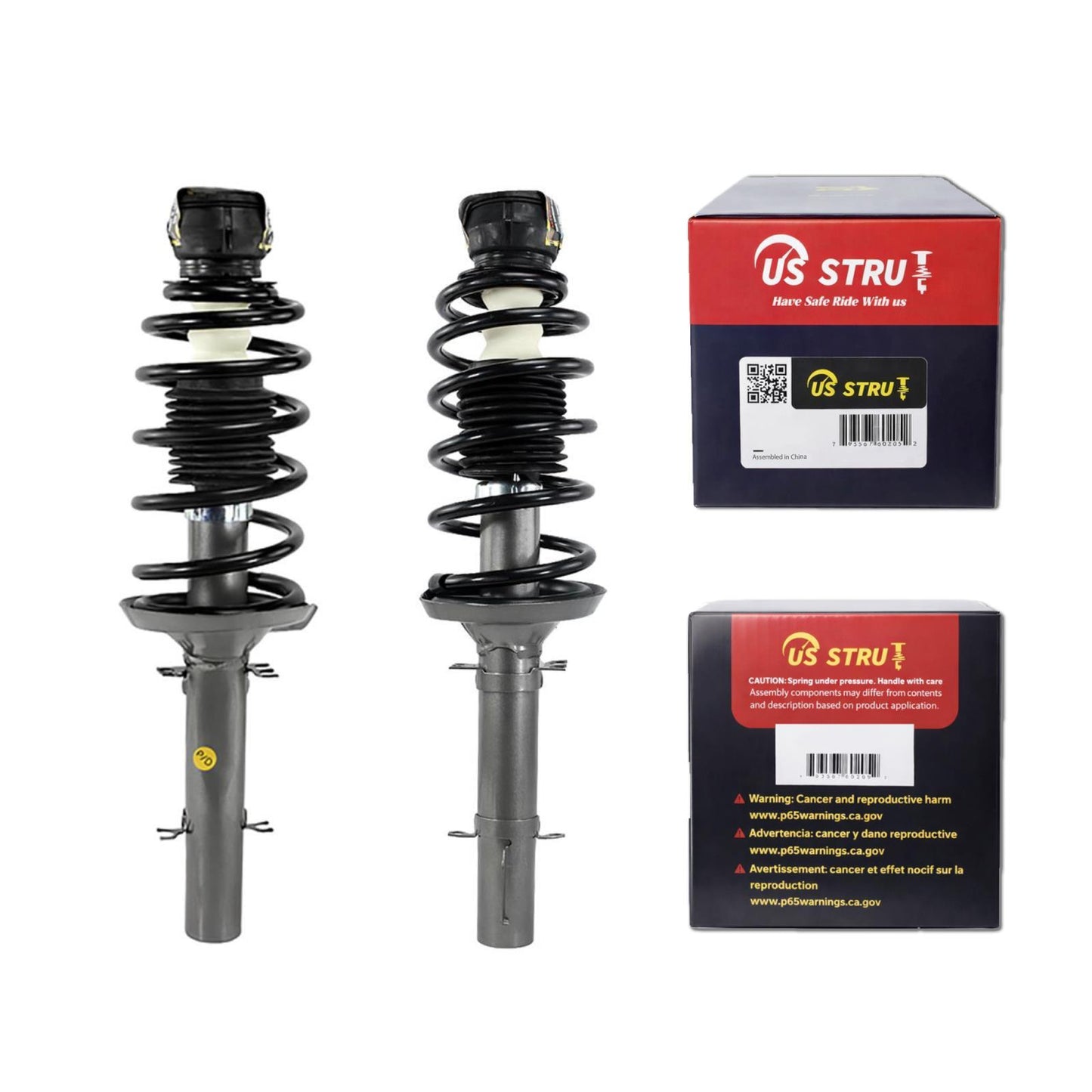 Front Pair Complete Strut & Shock Assembly for 1999-2006 Volkswagen Golf